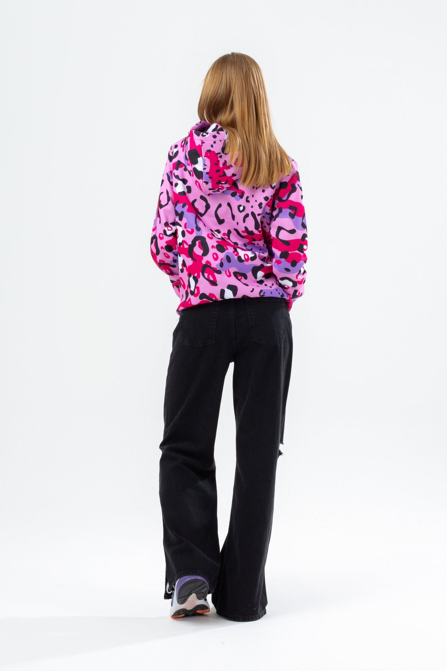 HYPE GIRLS LEOPARD PINK CAMO HOODIE