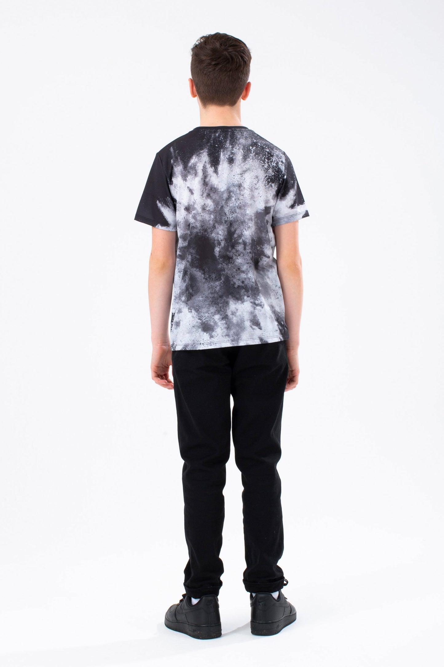 HYPE BOYS BLACK WHITE BIG SPLAT SCRIPT T-SHIRT