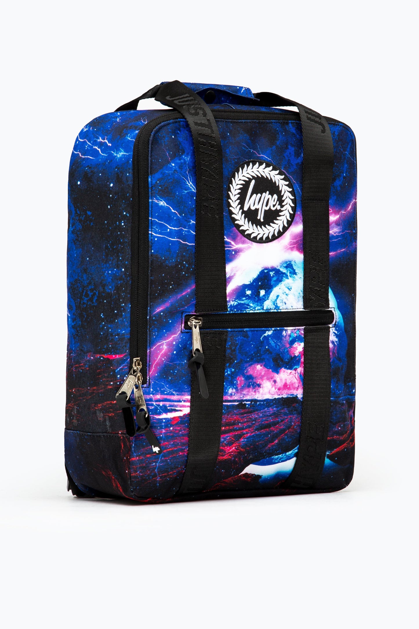 HYPE BLUE & PURPLE GALAXY SPACE BOXY BACKPACK