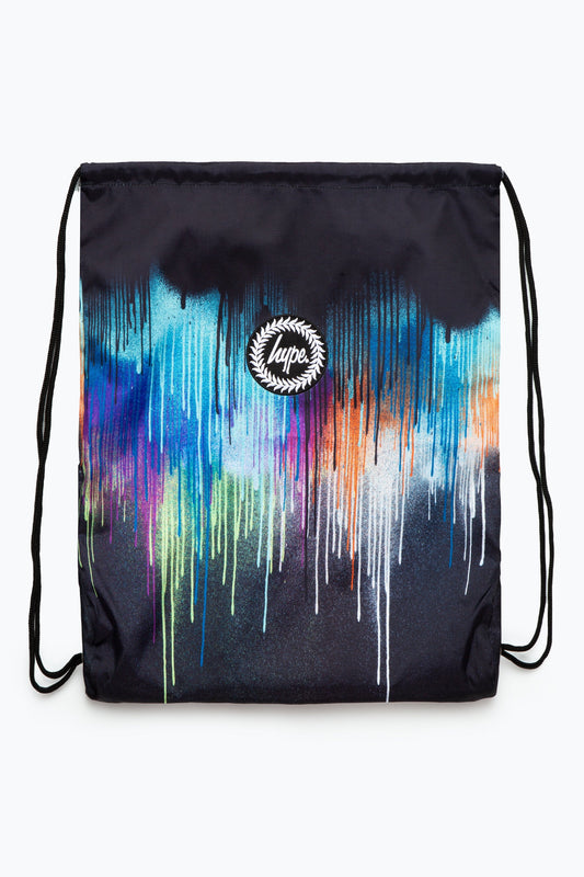 HYPE MULTI COLOURED DRIP DRAWSTRING BAG