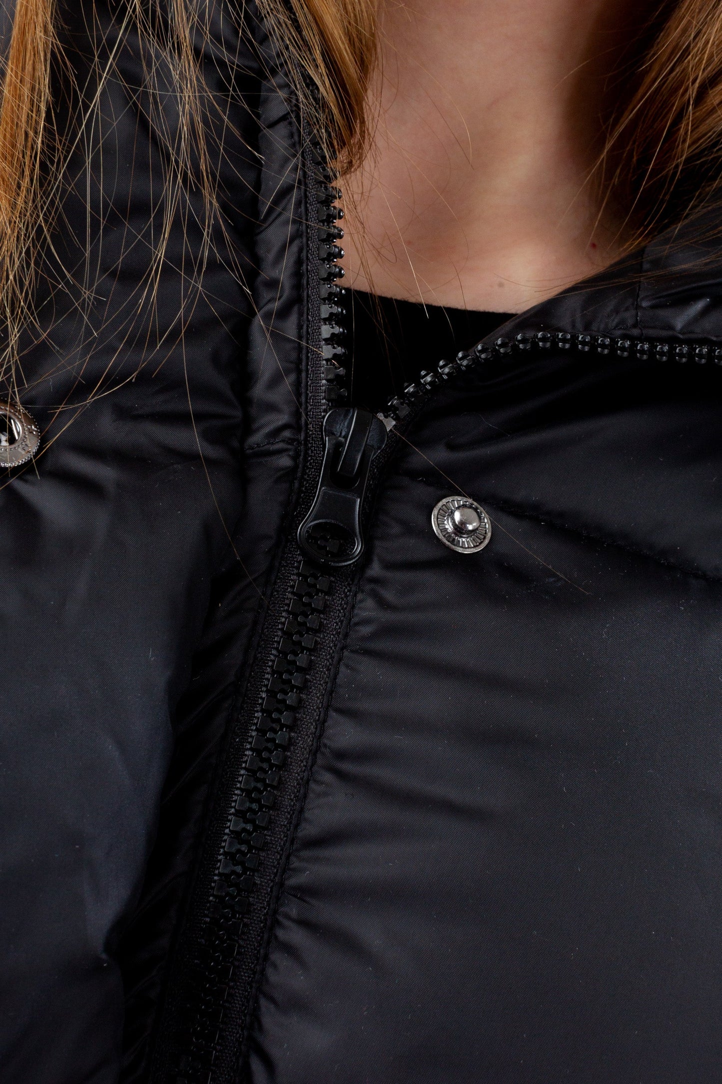 HYPE GIRLS BLACK CROPPED PADDED PUFFER JACKET