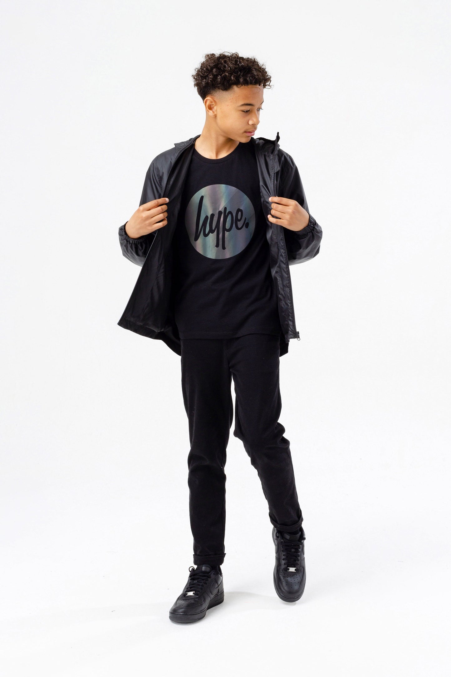 HYPE KIDS BLACK RUNNER JACKET