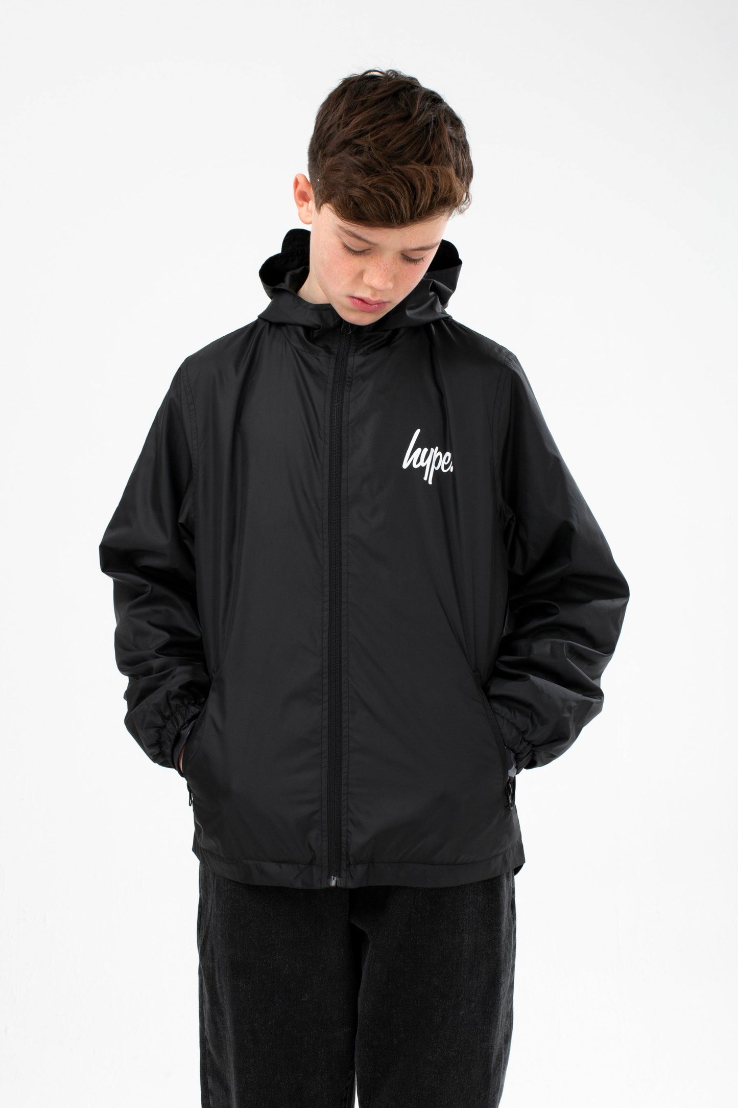 HYPE KIDS BLACK RUNNER JACKET