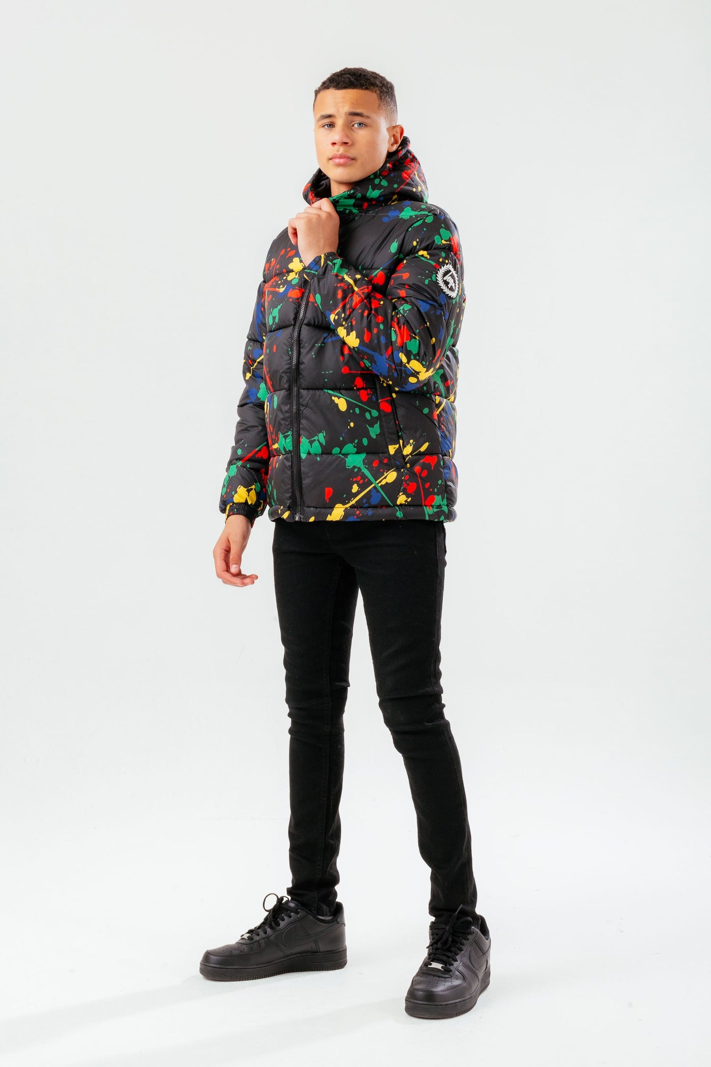 HYPE MULTI SPLAT BOYS PUFFER JACKET