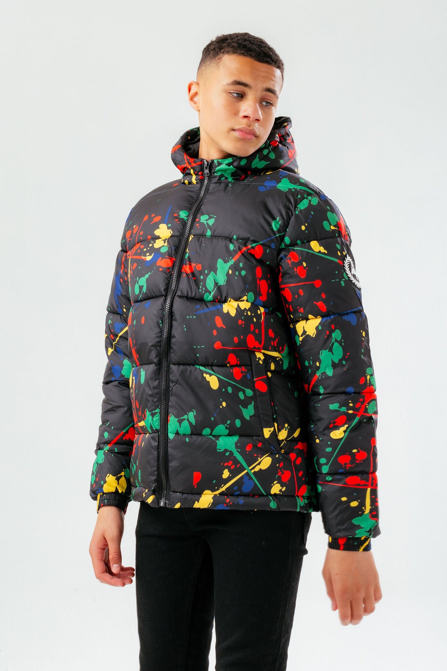 HYPE MULTI SPLAT BOYS PUFFER JACKET