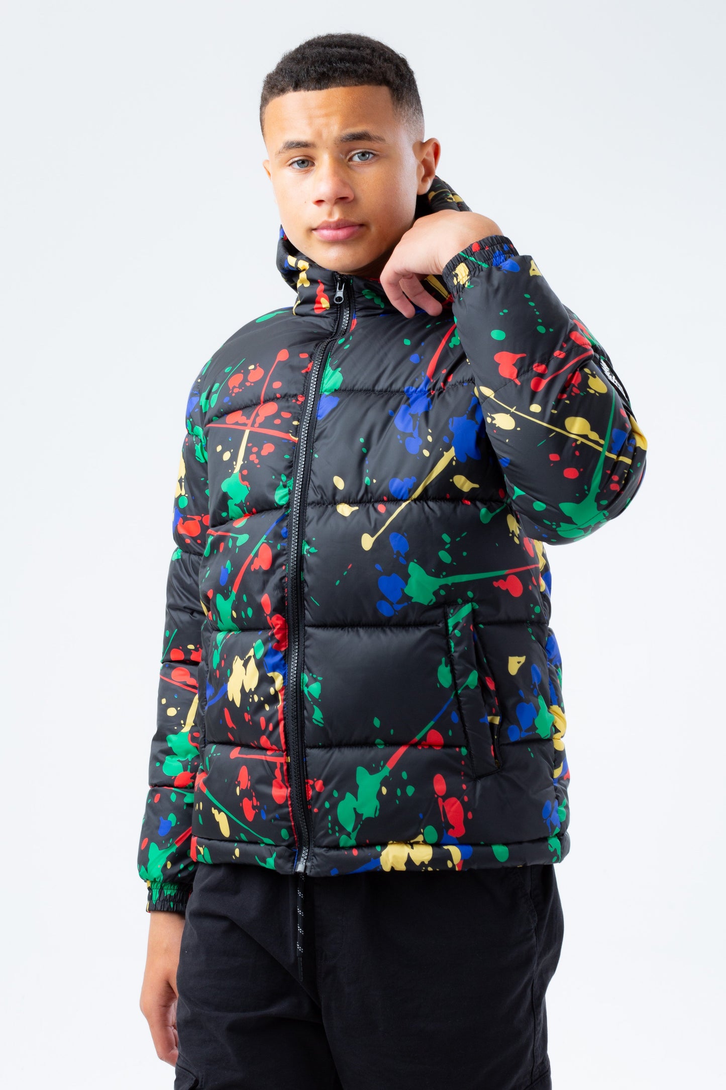 HYPE MULTI SPLAT BOYS PUFFER JACKET