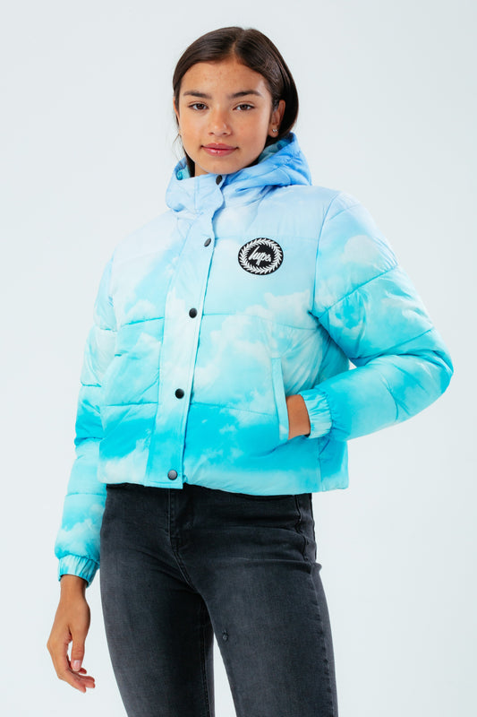 HYPE BLUE SKY GIRLS CROPPED PUFFER JACKET