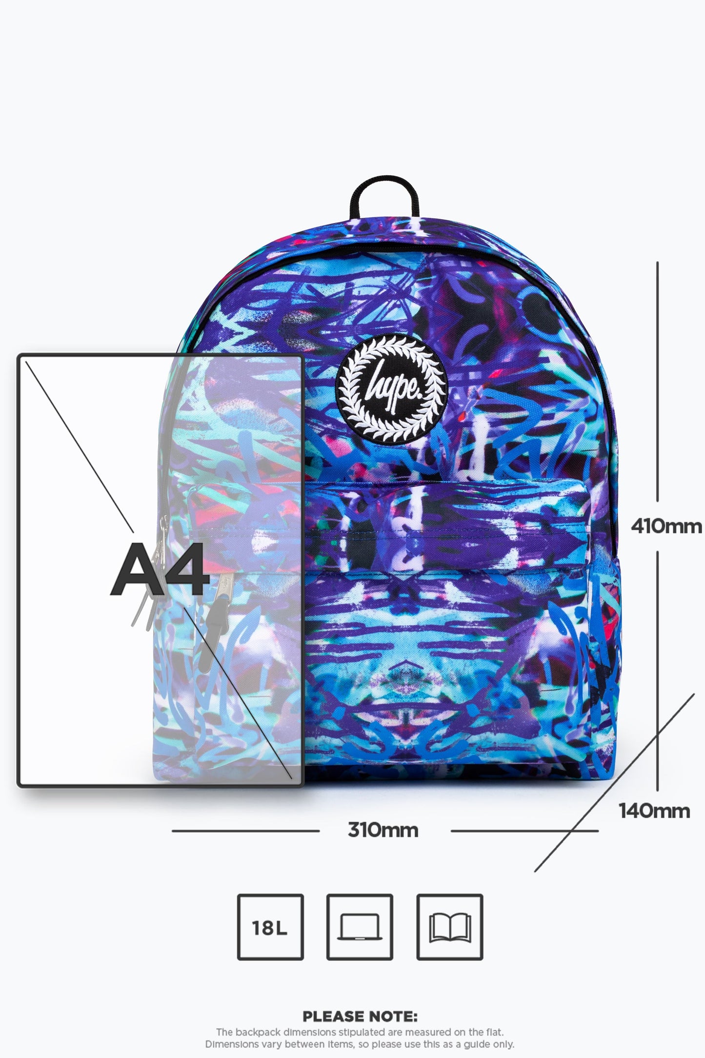 HYPE BLUE GRAFFITI BACKPACK