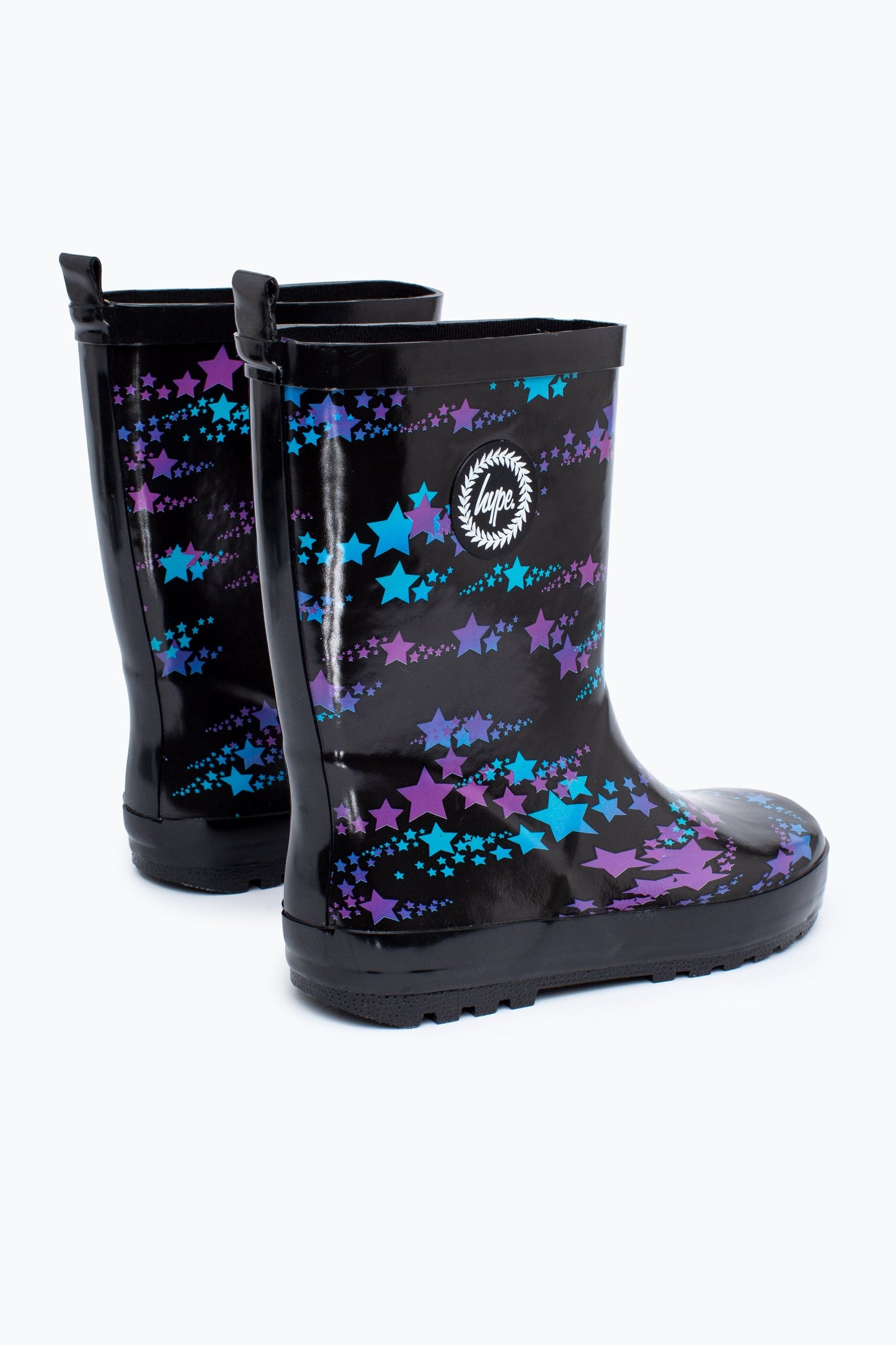 HYPE GIRLS BLACK STAR FADE WELLIES