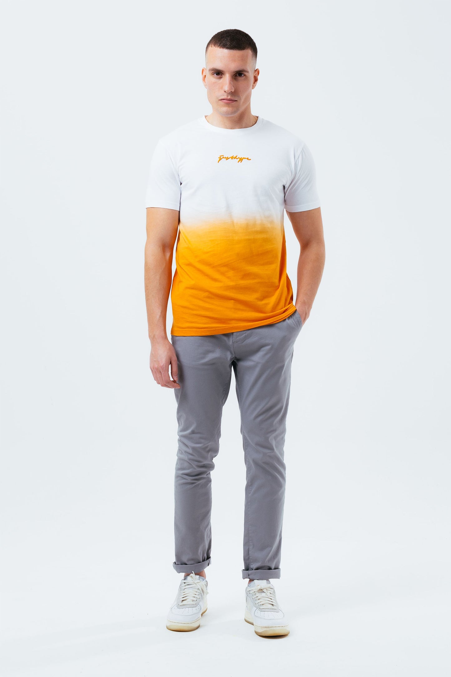 HYPE ORANGE DIP DYE MEN'S T-SHIRT