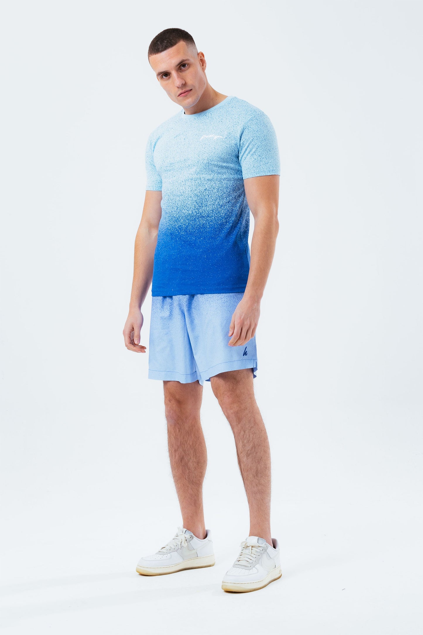 HYPE BLUE SPECKLE FADE MEN'S T-SHIRT