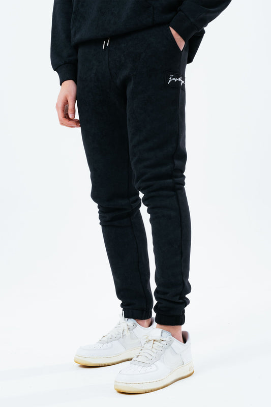 HYPE BLACK VINTAGE MEN'S BAGGY FIT JOGGERS