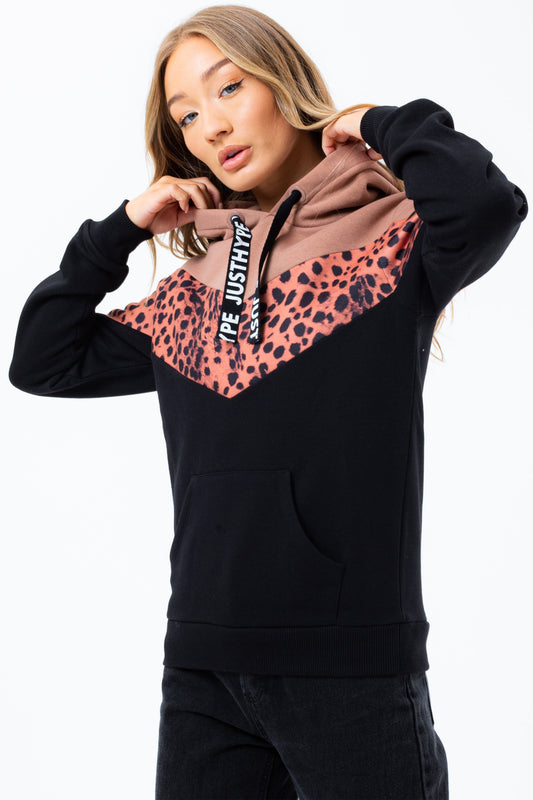 HYPE BRONZE DALMATIAN WOMEN'S PULLOVER HOODIE