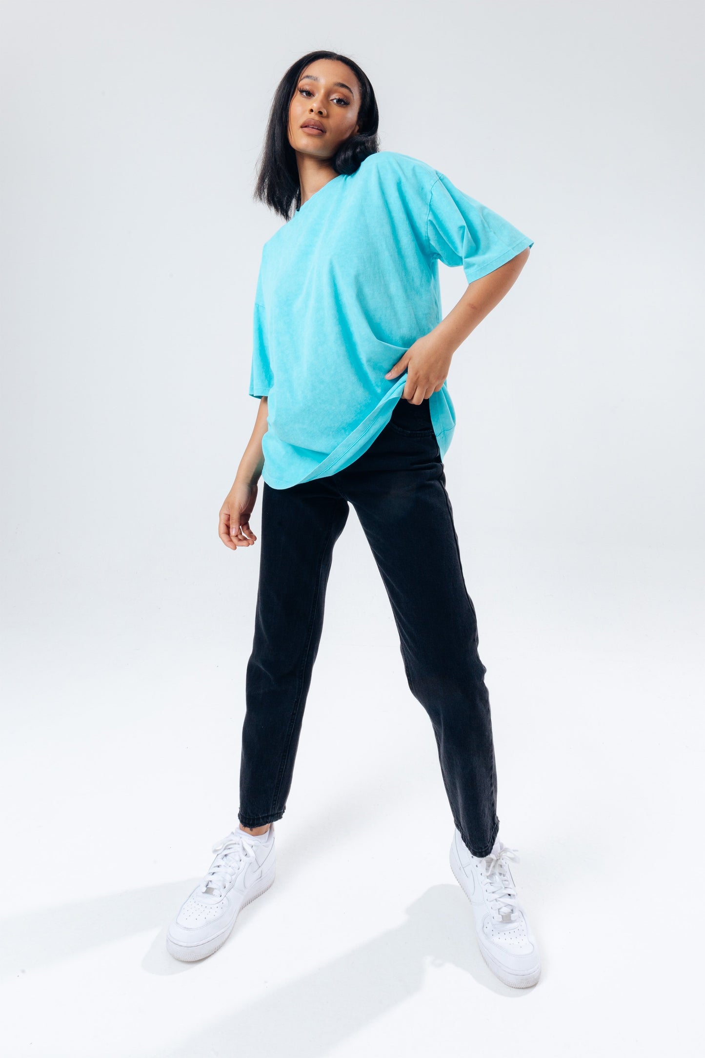 HYPE TEAL VINTAGE WOMEN'S BOXY FIT T-SHIRT