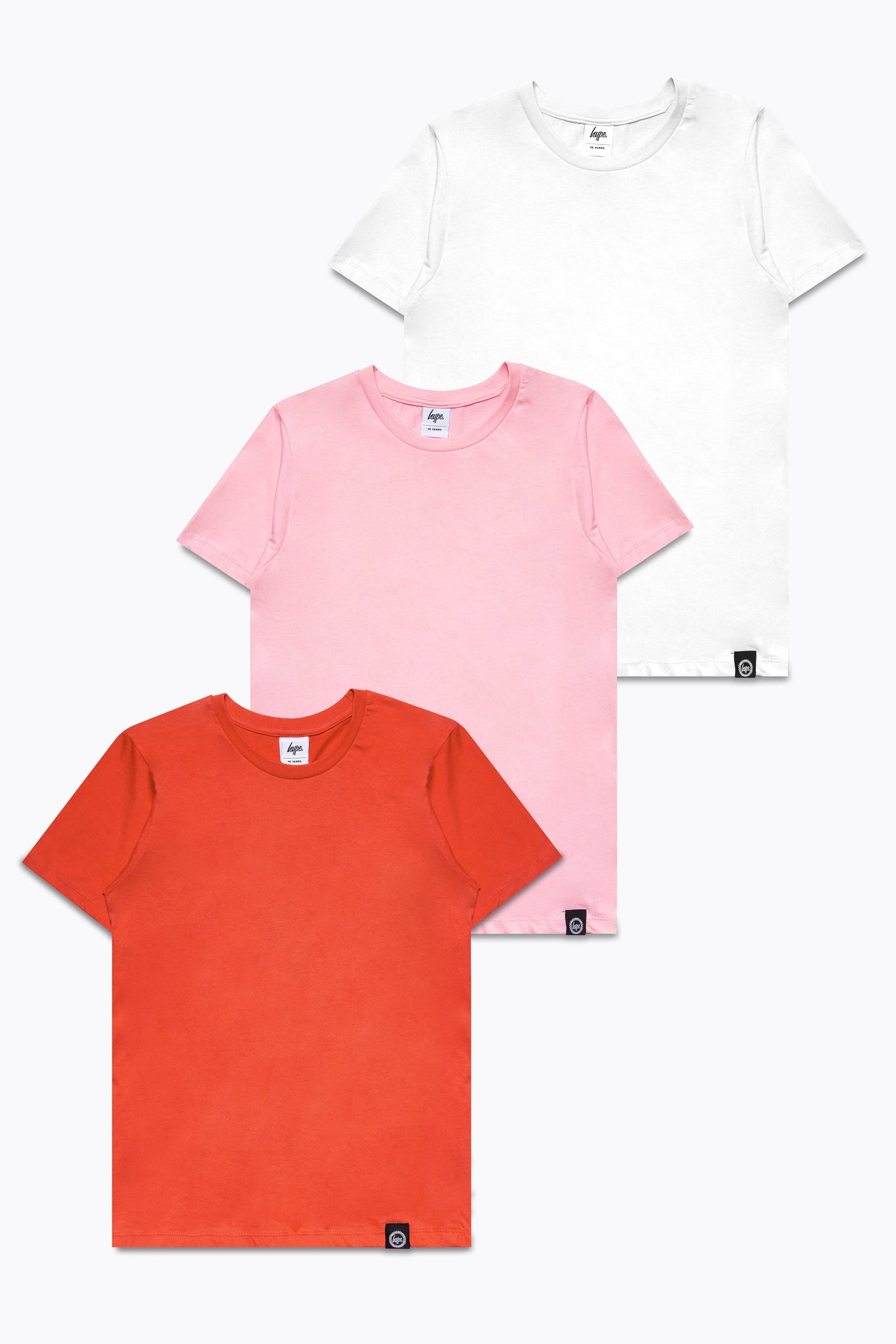 HYPE THREE PACK CORAL & PINK KIDS T-SHIRTS