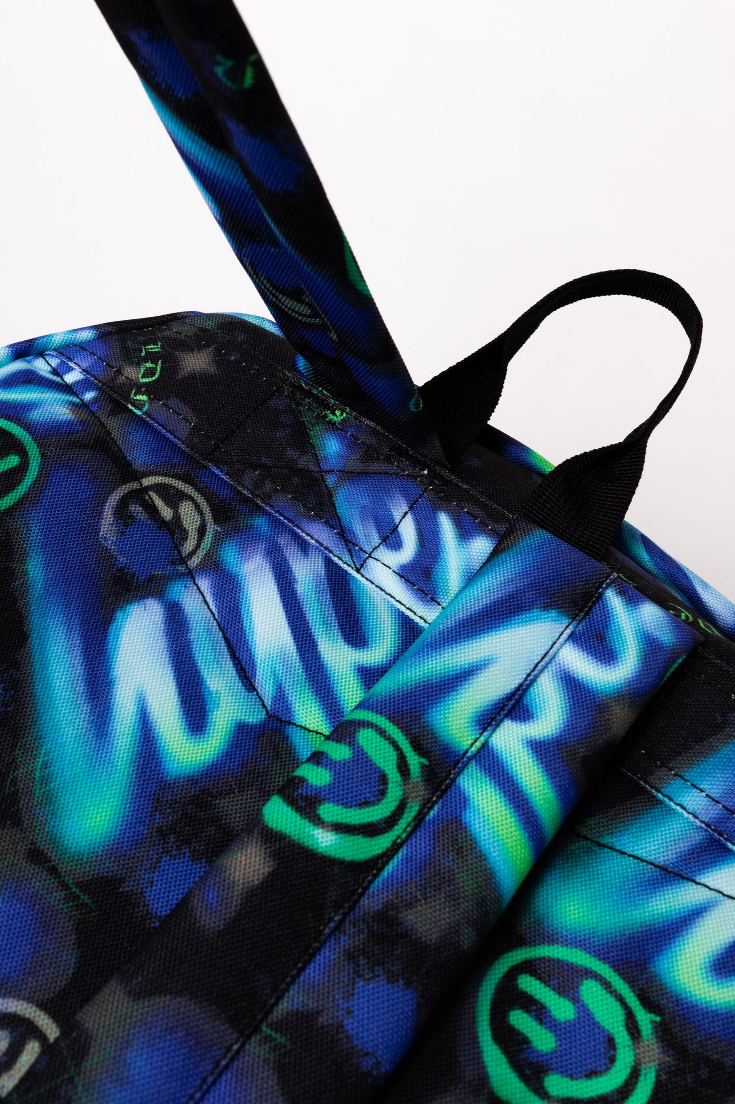 HYPE BLUE ELECTRIC SMILE SCRIPT BACKPACK