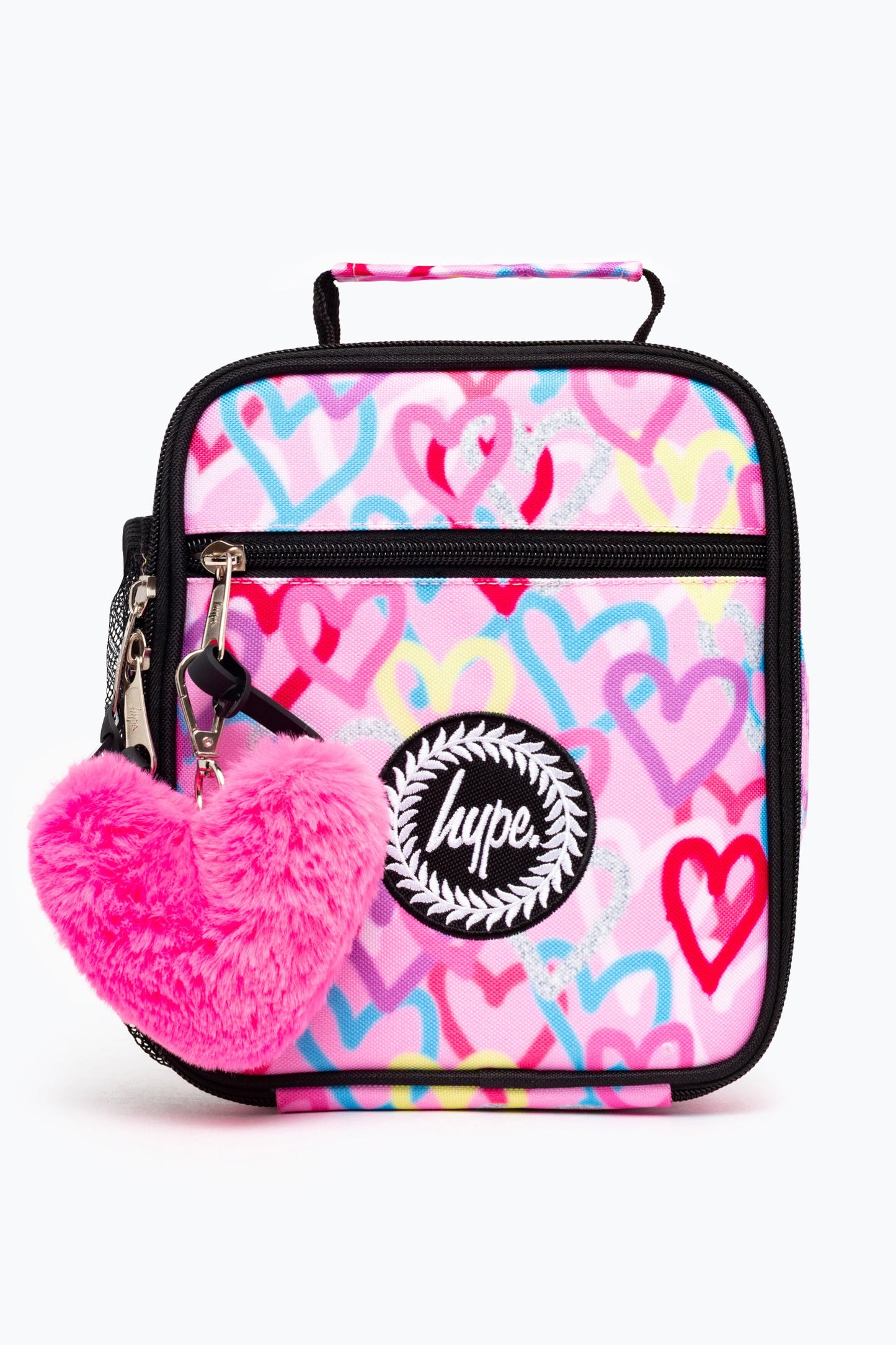 HYPE PINK GRAFFITI HEARTS LUNCH BOX