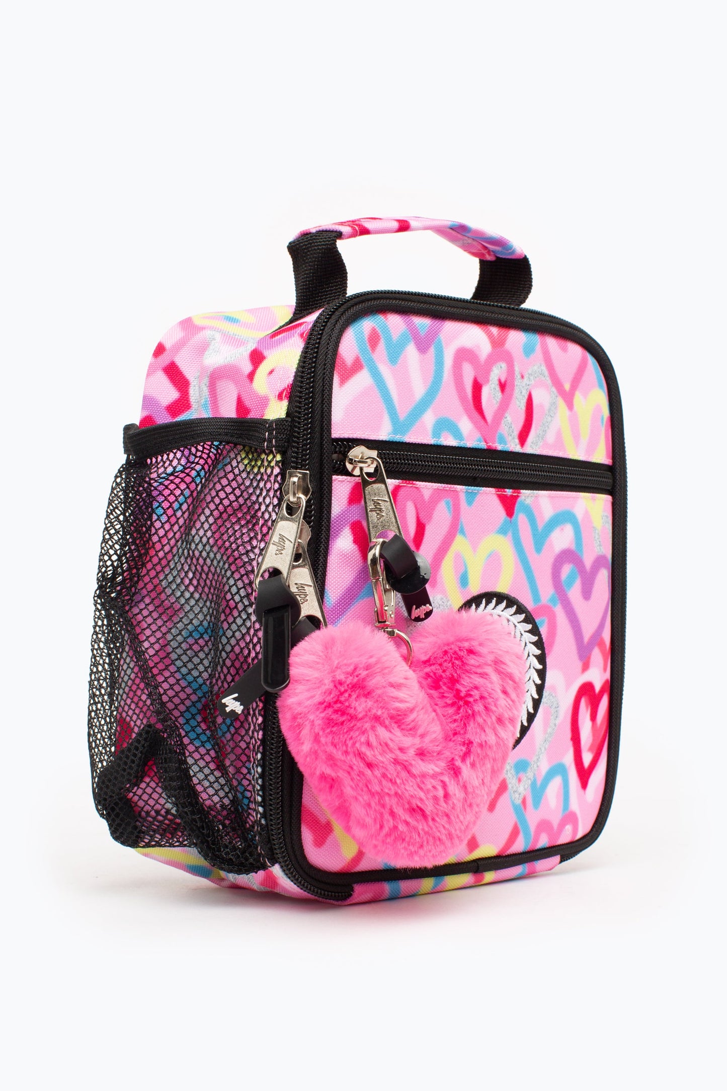 HYPE PINK GRAFFITI HEARTS LUNCH BOX