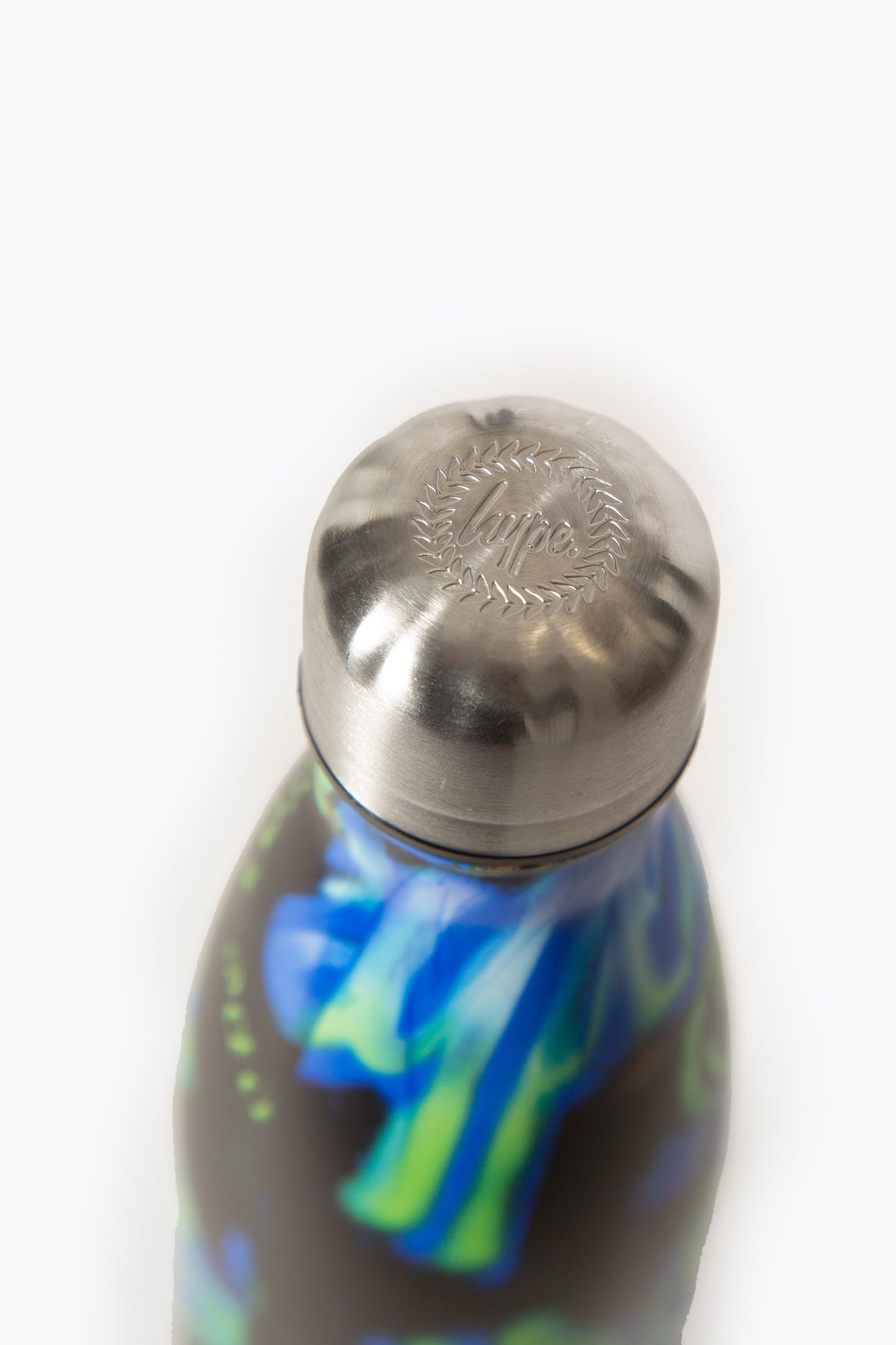 HYPE BLUE ELECTRIC SMILE SCRIPT METAL BOTTLE