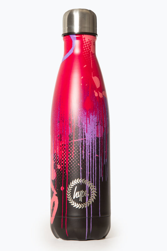 HYPE PINK HEARTS DRIP METAL BOTTLE