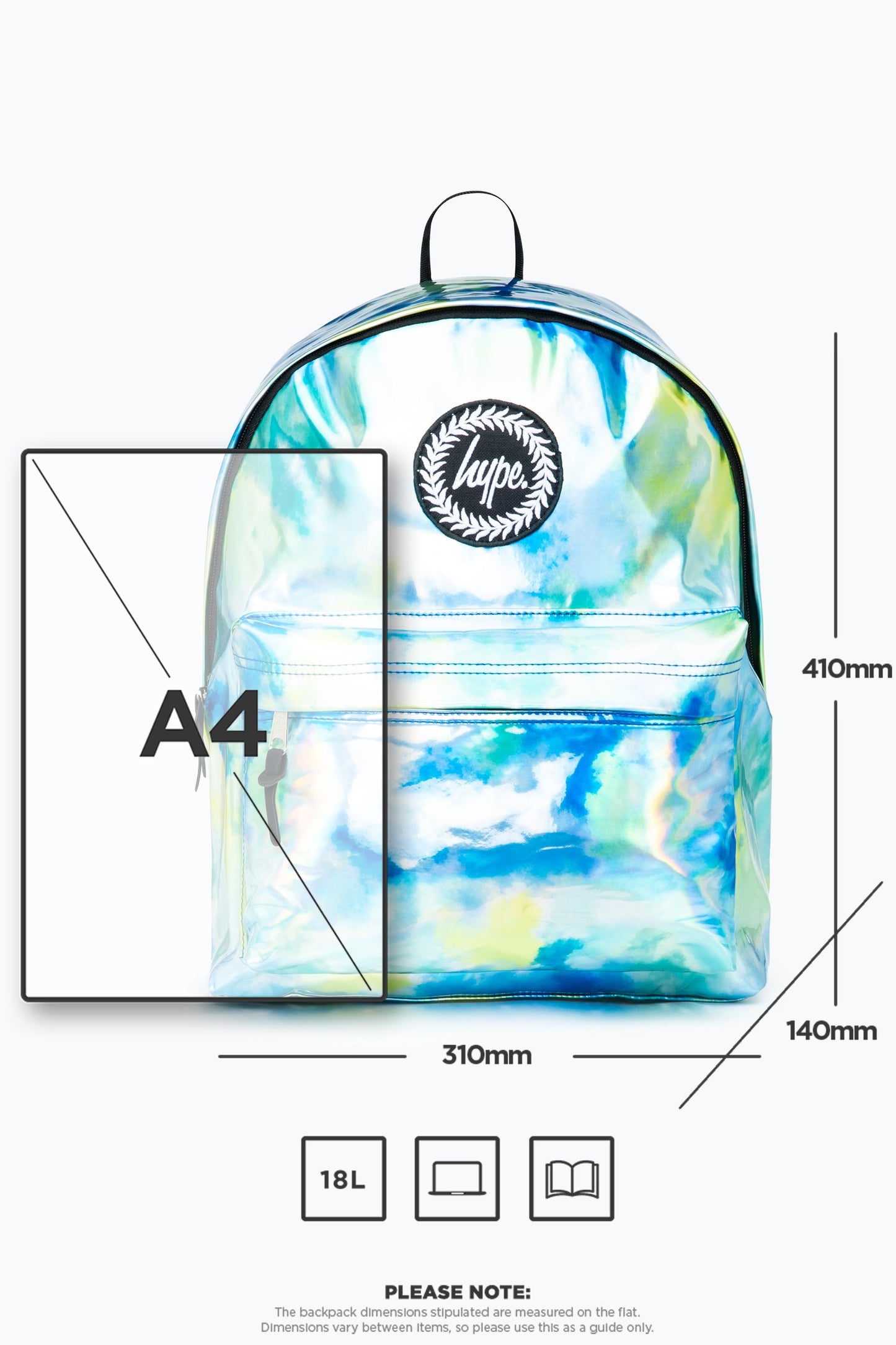HYPE BLUE SMUDGE HOLO BACKPACK