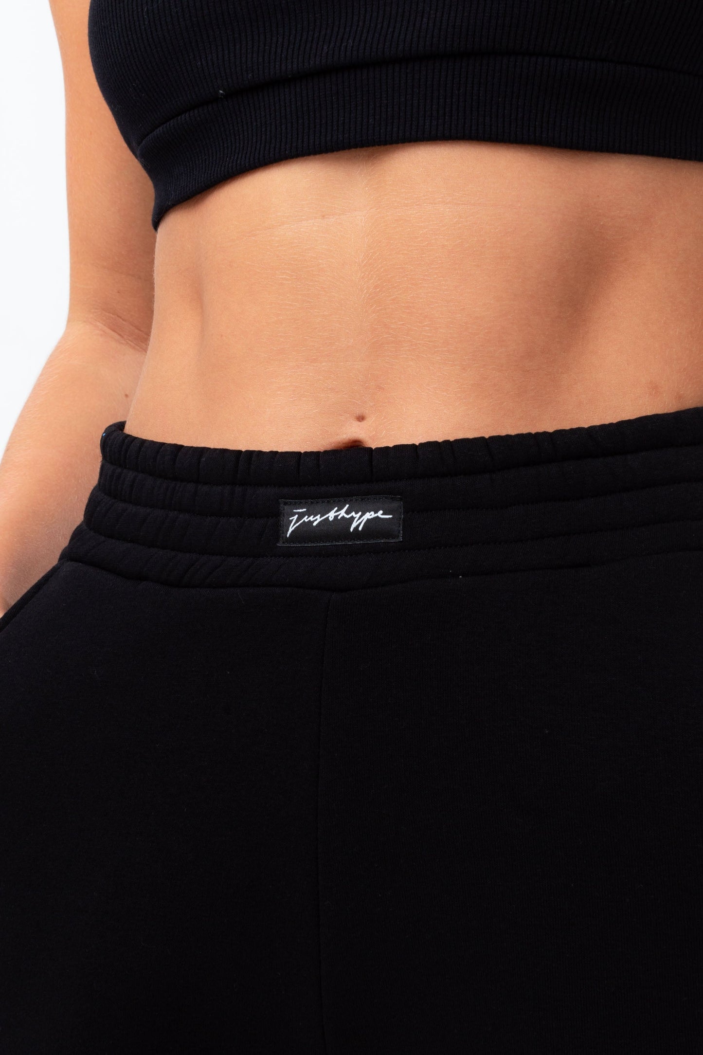 HYPE WOMENS BLACK BOXER SCRIBBLE SHORTS