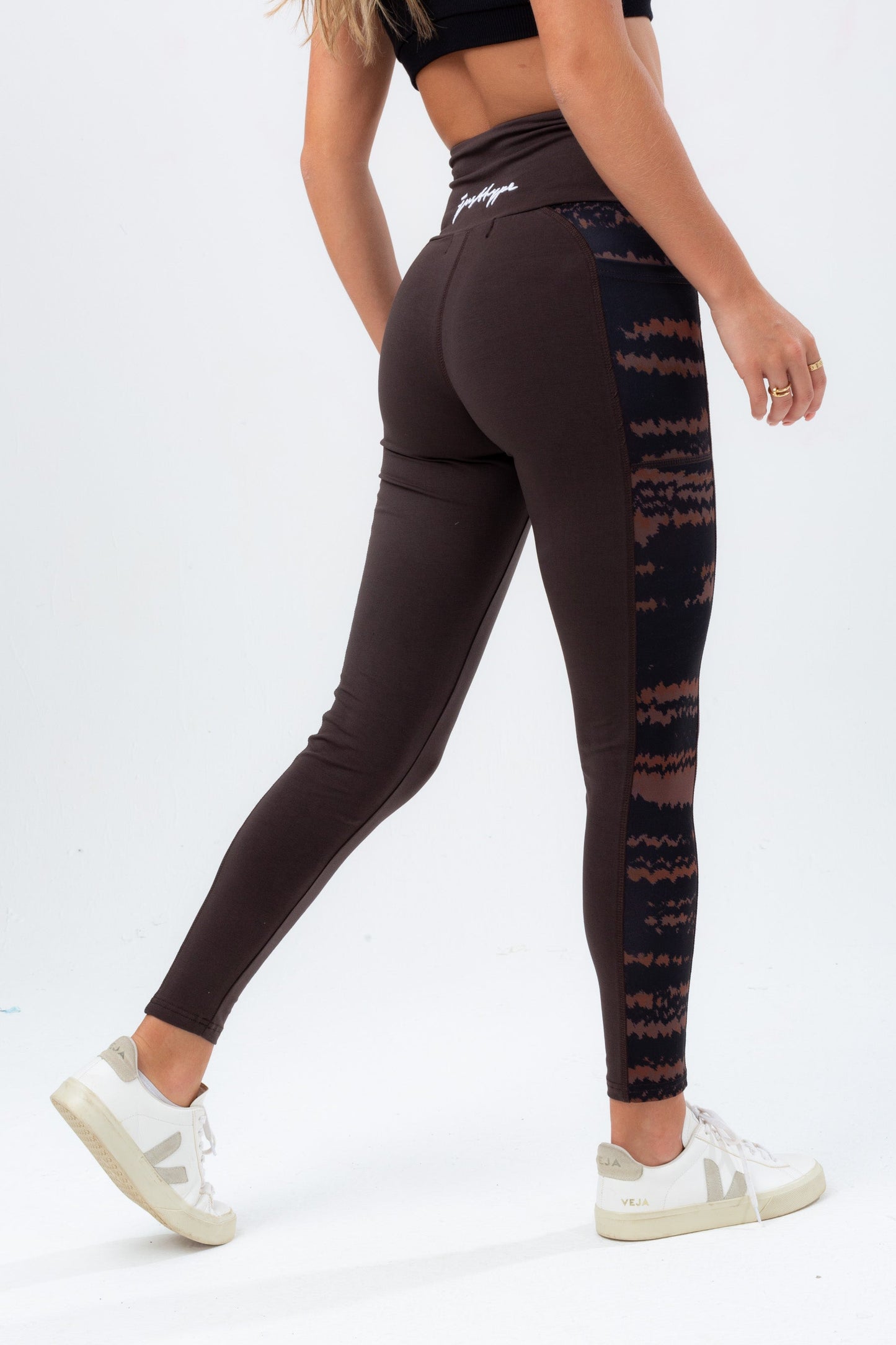 HYPE WOMENS MAROON PANEL JUSTHYPE LEGGINGS