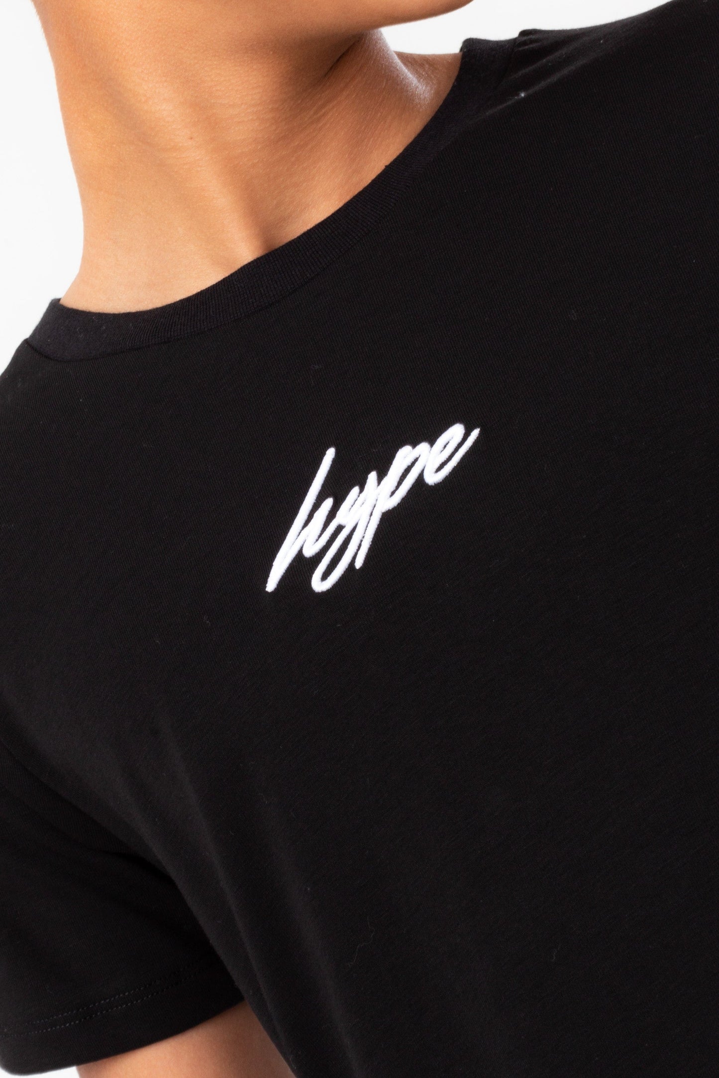 HYPE BOYS BLACK SCRIBBLE EMBROIDERY T-SHIRT