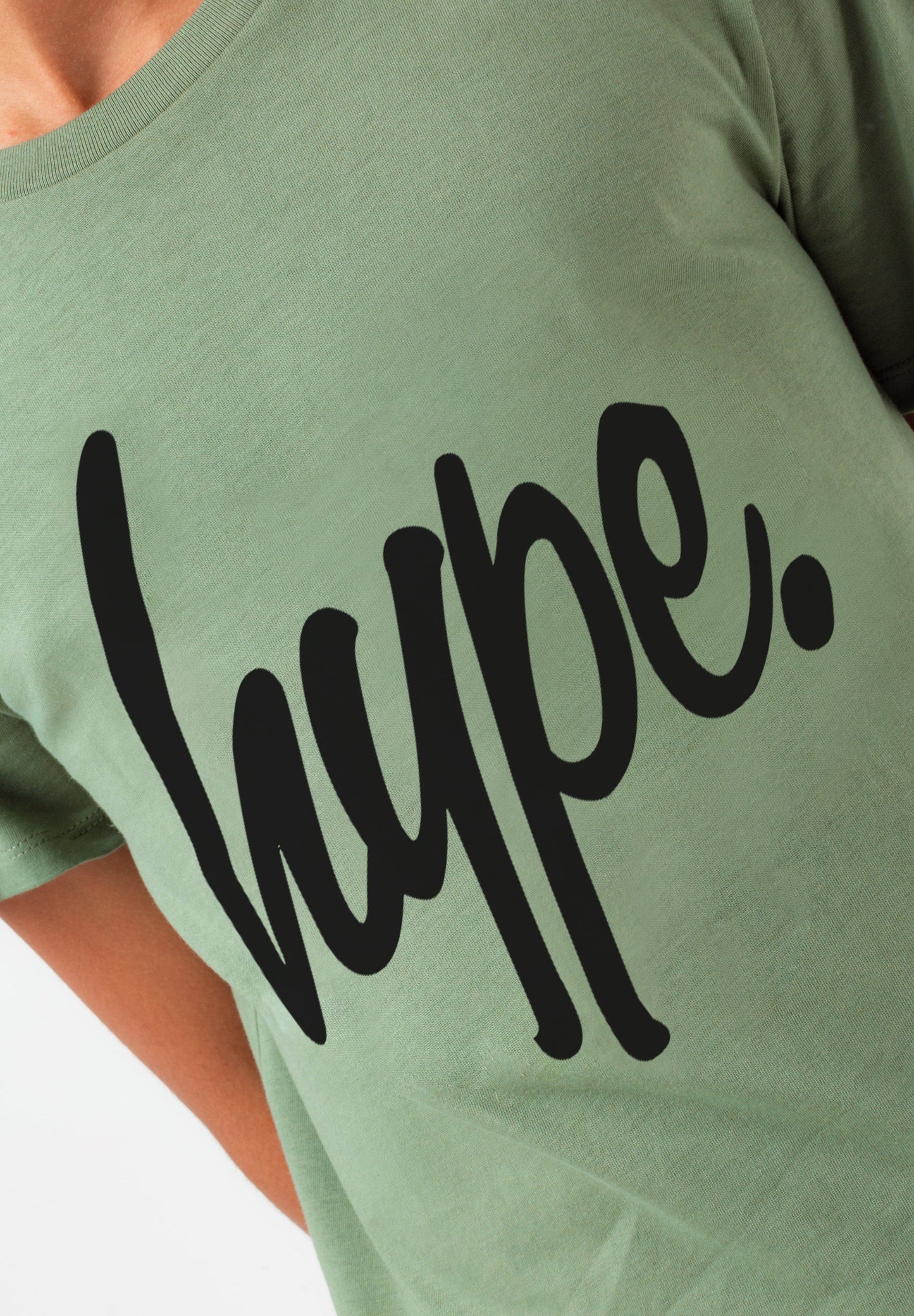 HYPE BOYS KHAKI TAPE SCRIPT T-SHIRT