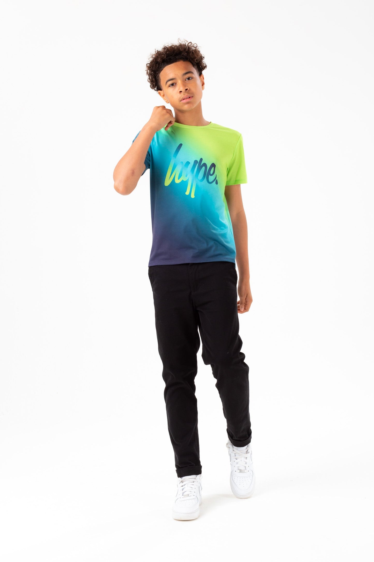 HYPE BOYS LIME FADE SCRIPT T-SHIRT