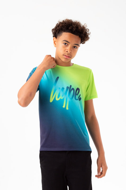 HYPE BOYS LIME FADE SCRIPT T-SHIRT