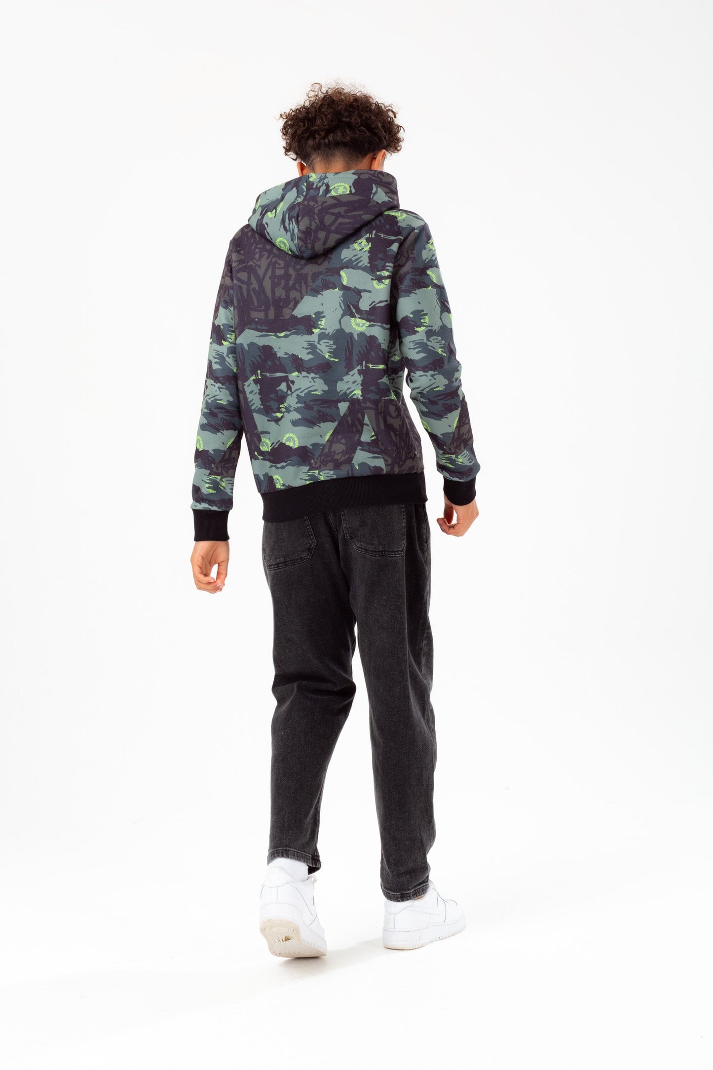 HYPE BOYS KHAKI TYLER CAMO SCRIPT HOODIE