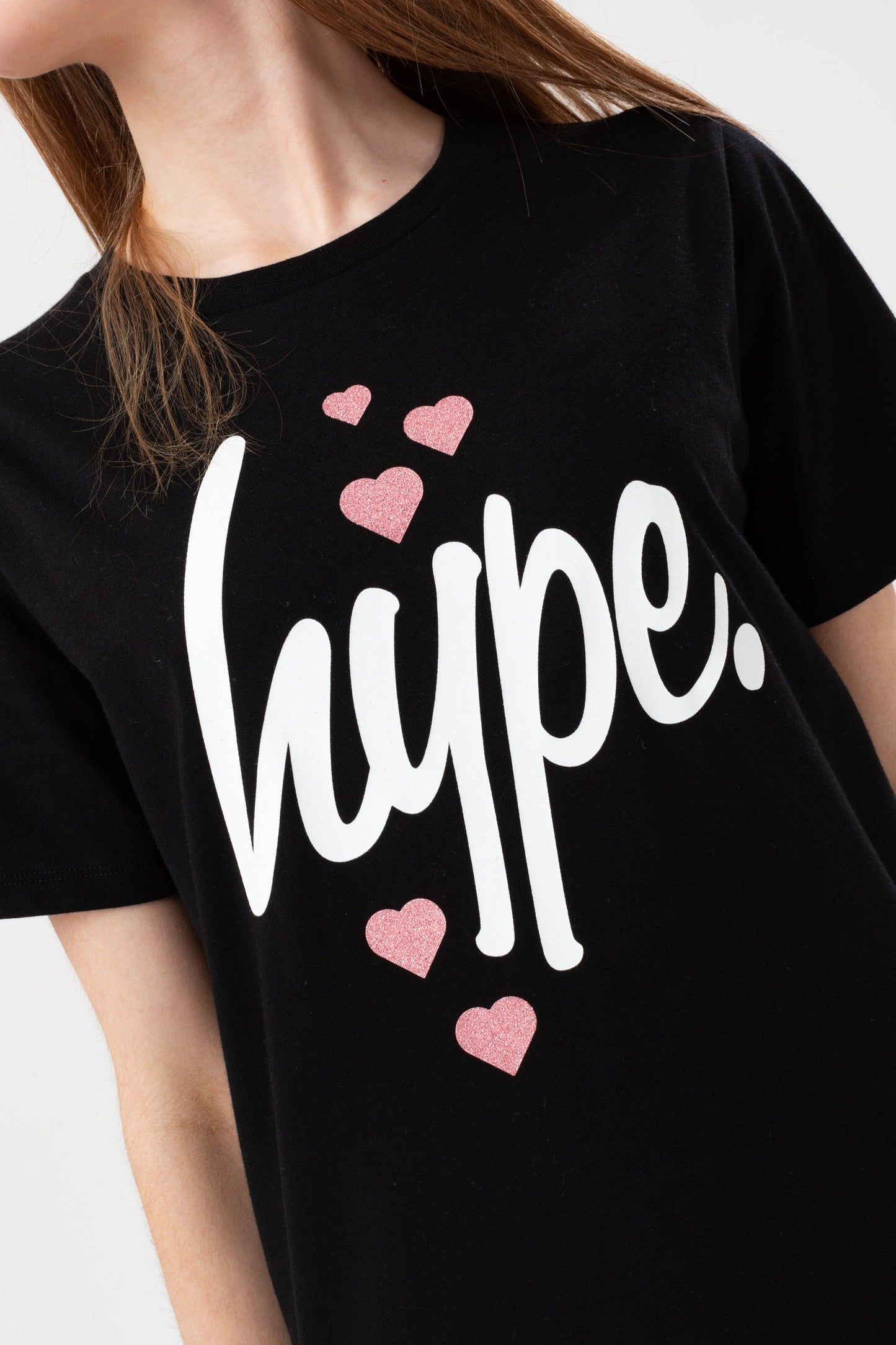 HYPE GIRLS BLACK HEART HYPE SCRIPT T-SHIRT