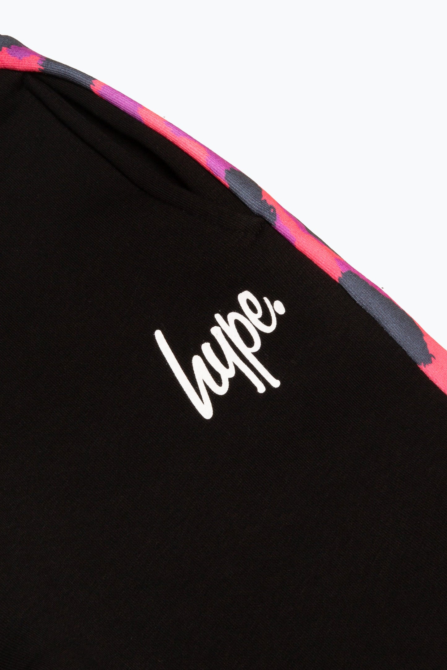 HYPE GIRLS BLACK PINK LOVE LEOPARD PANEL SCRIPT TRACKSUIT