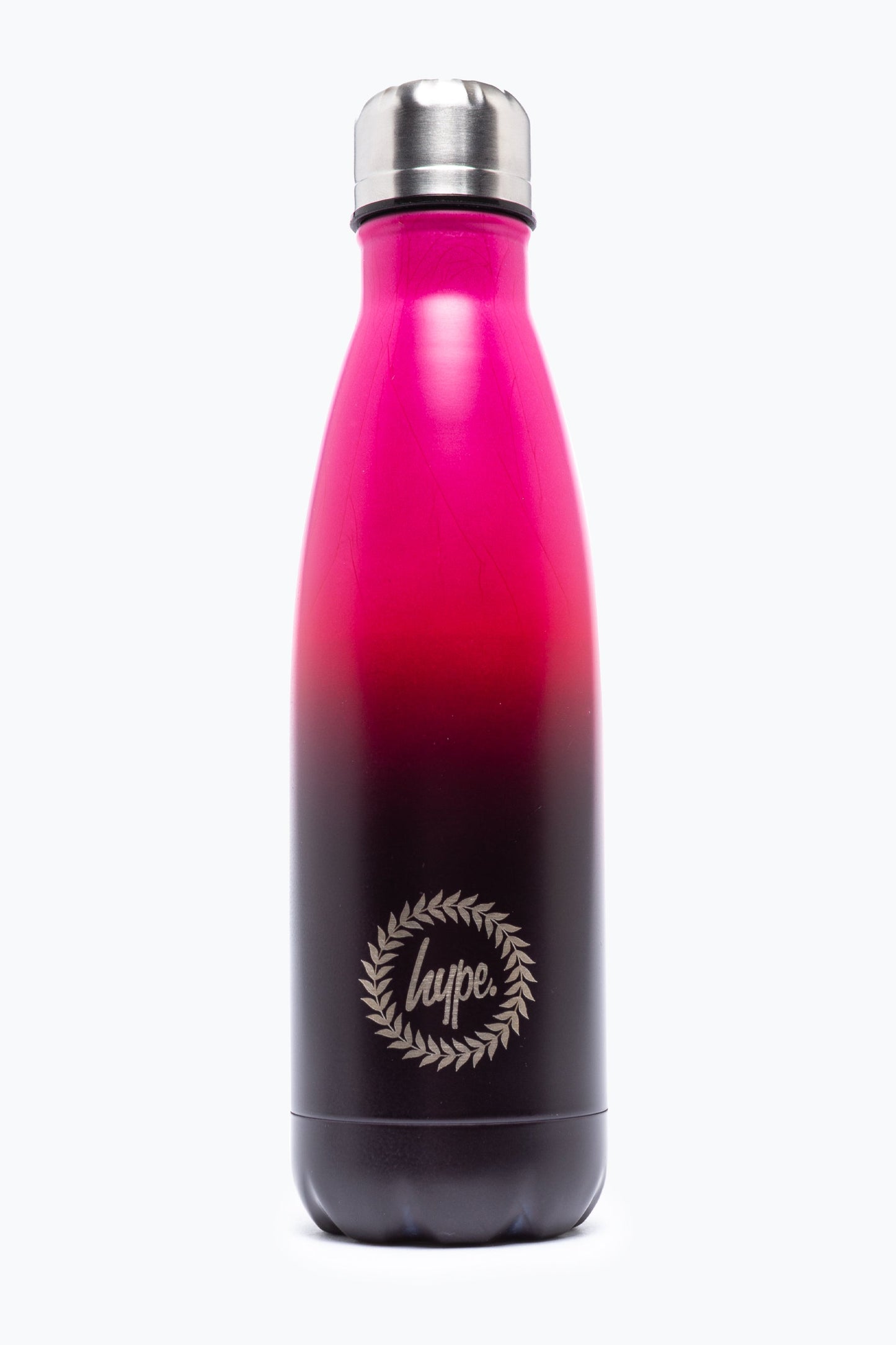 HYPE UNISEX PINK BLACK FADE CREST WATER BOTTLE