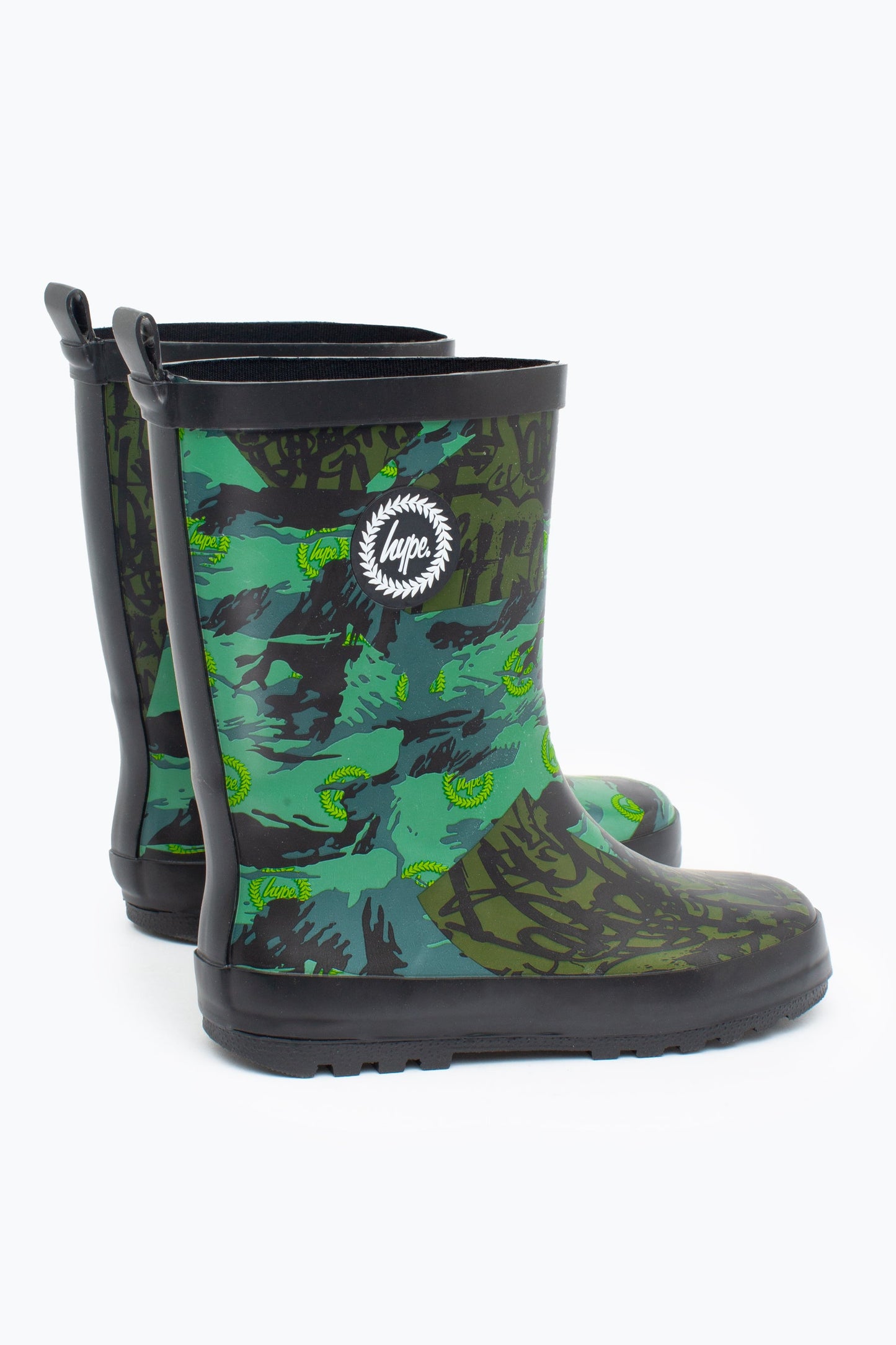 HYPE UNISEX KHAKI TYLER CAMO CREST WELLIES