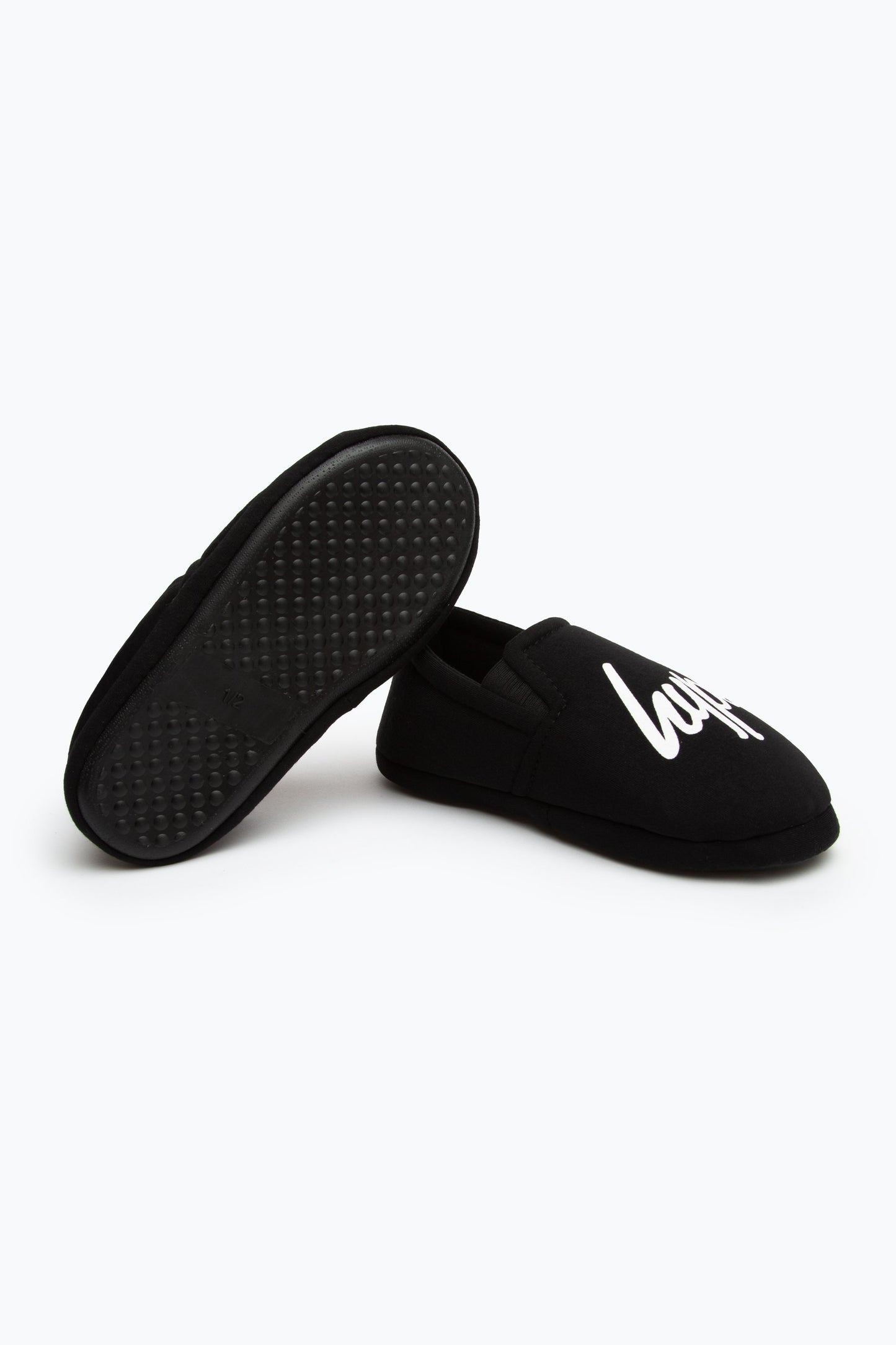 HYPE BLACK KIDS SLIP ON SLIPPERS