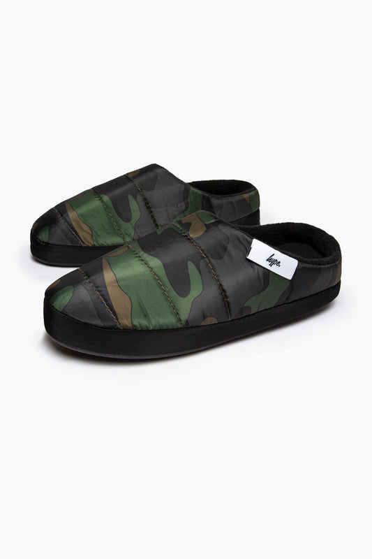 HYPE CAMO SLIP ON KIDS SLIPPERS