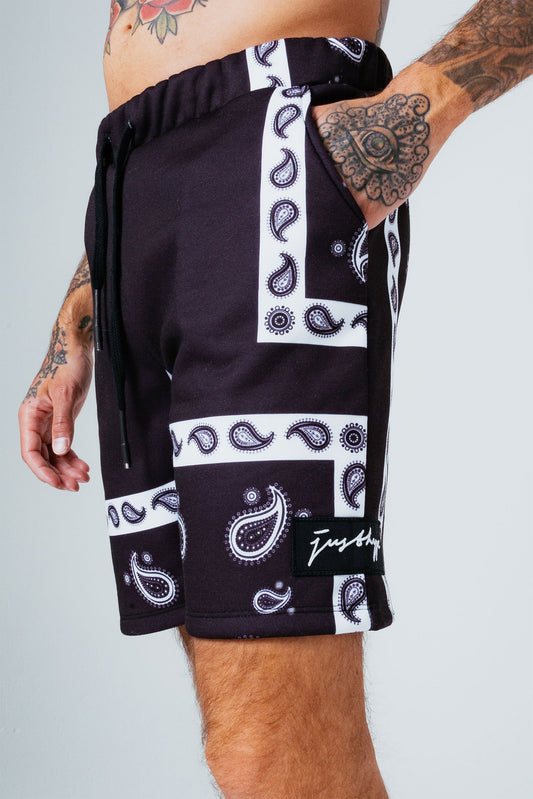 HYPE BLACK PAISLEY MEN'S SHORTS