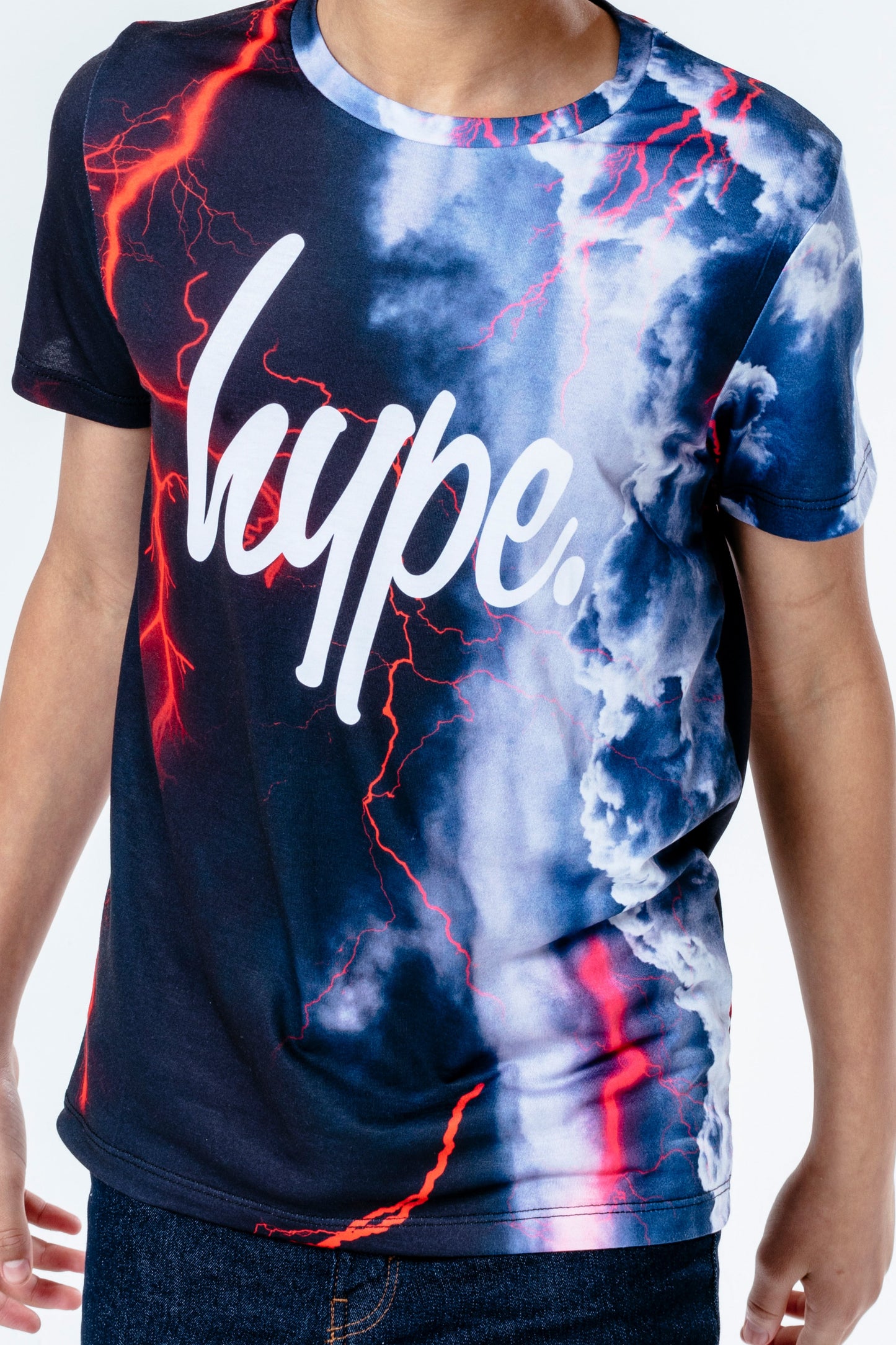 Hype Red Stormy Sky Kids T-Shirt