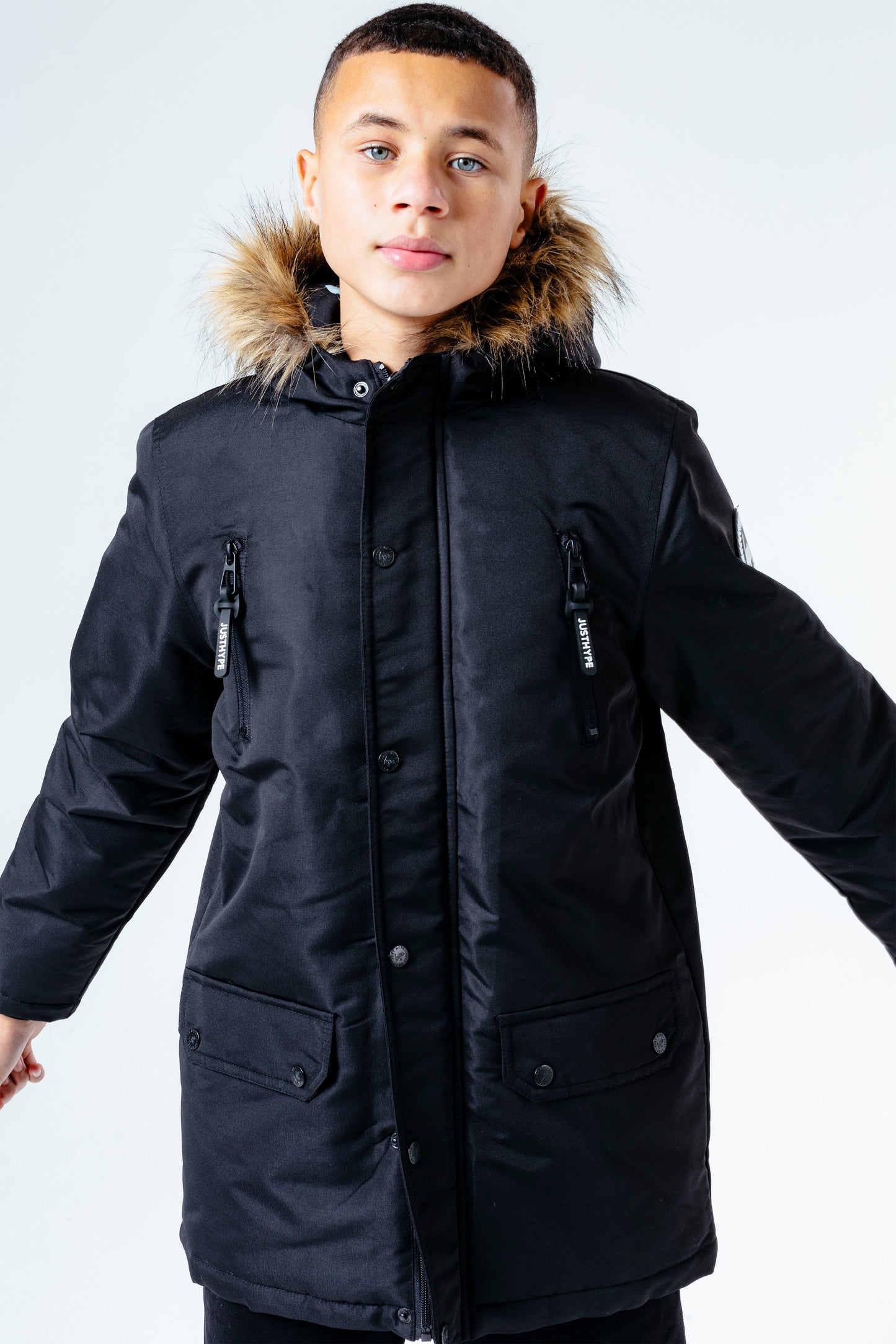 Hype Black Parka Kids Jacket