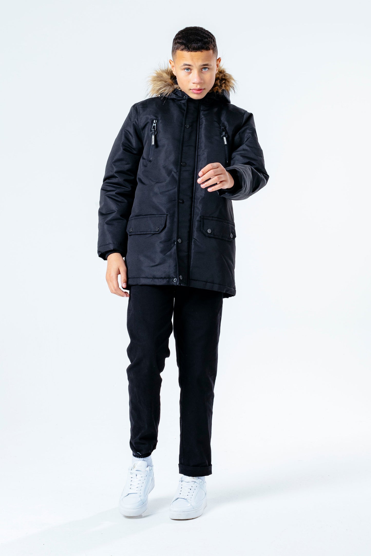 Hype Black Parka Kids Jacket