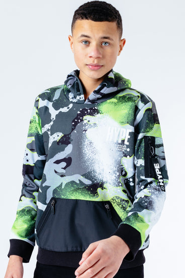 Hype Q22 Camo Kids Pullover Hoodie