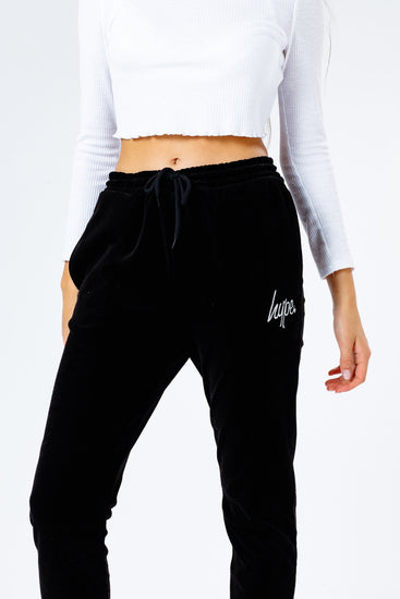 Hype Black Velour Kids Joggers