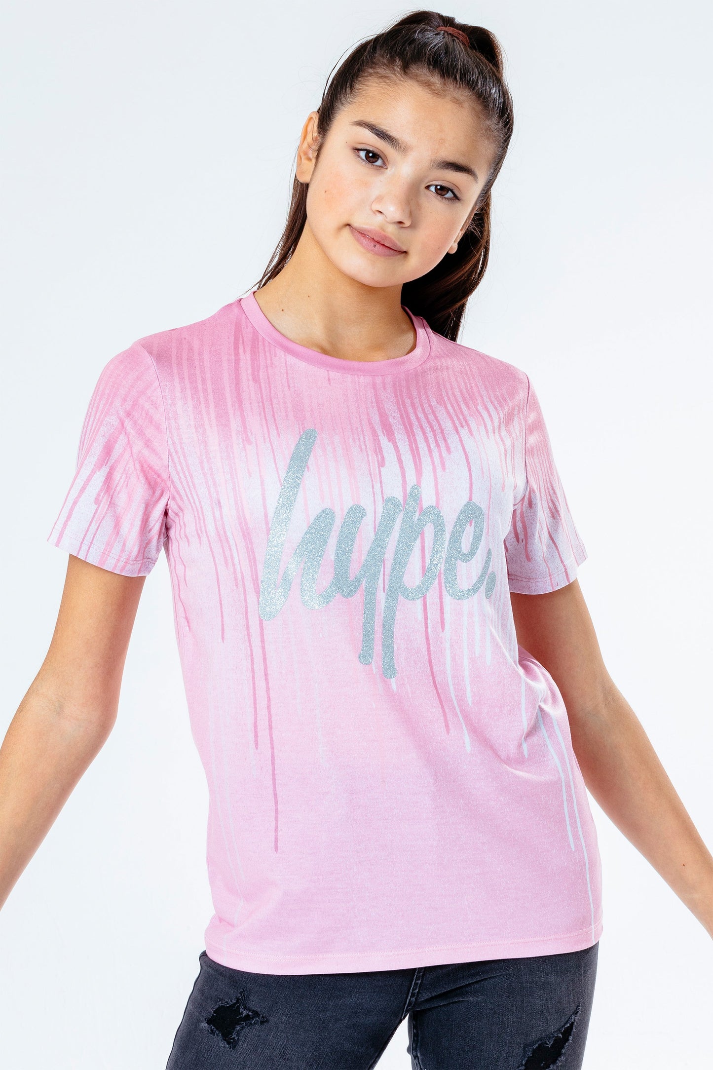 Hype Pink Drips Kids T-Shirt