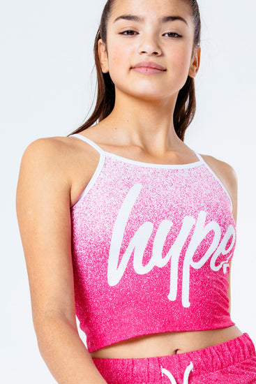 Hype Pink Speckle Fade Kids Cami