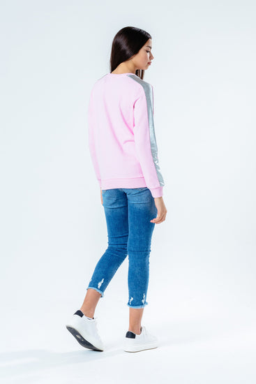 Hype Holo Side Stripe Kids Crew Neck