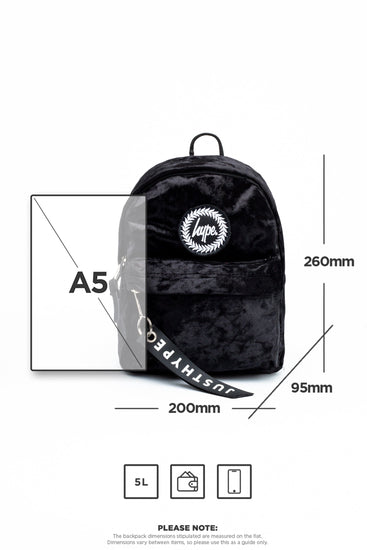 Hype Black Crest Mini Backpack