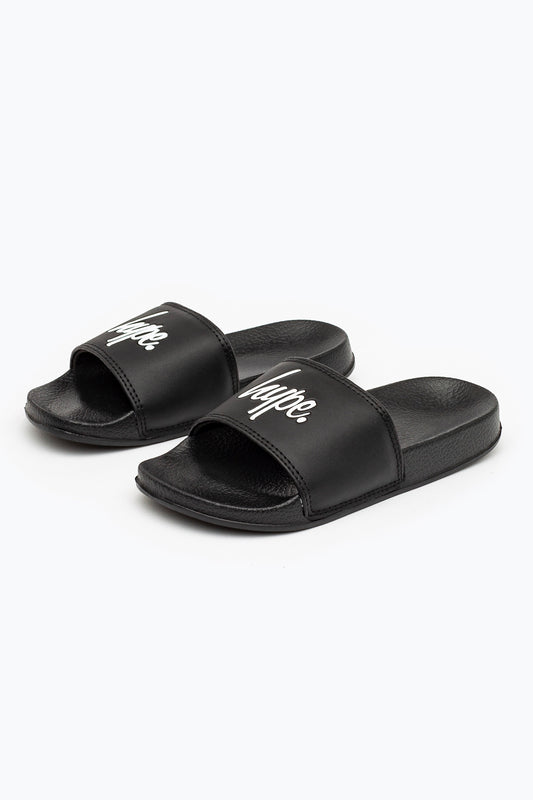 Hype Black Script Kids Sliders