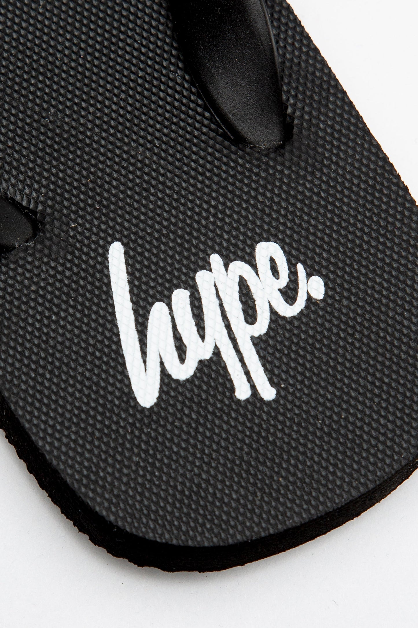 HYPE KIDS UNISEX BLACK SCRIPT FLIP FLOPS